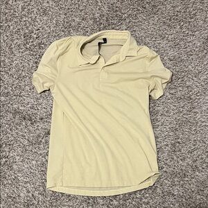 lululemon athletica Light Yellow Polo Shirt